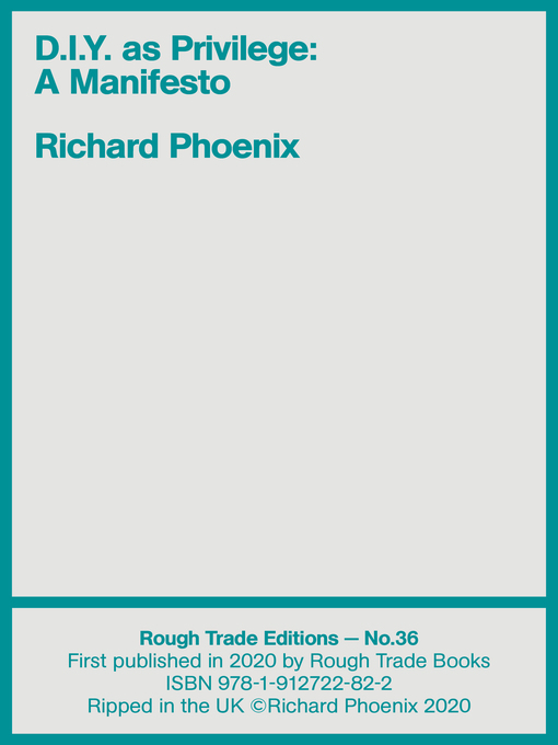 Title details for D.I.Y. as Privilege by Richard Phoenix - Available